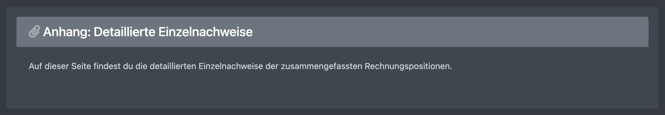 Screenshot: Mandanten-Abrechnung mit einer Lagerplatz-Position „Höchster Stand“ und der Einzelaufstellung je Monat im Anhang