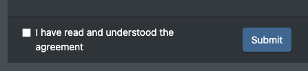 Screenshot: Bottom of the agreement with the checkbox "Contract read and understood" and the "Submit" button